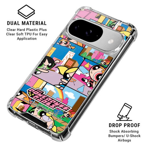 Cartoon Network Powerpuff Girls Patches Google Pixel 10 Clear Case
